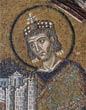 Mosaico representando o Imperador Constantino.